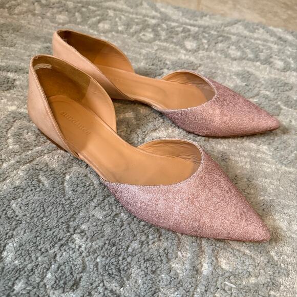 Sundance 41 Fontainebleau Blush lace D’Orsay flats pointed toe 2928 - Picture 7 of 8